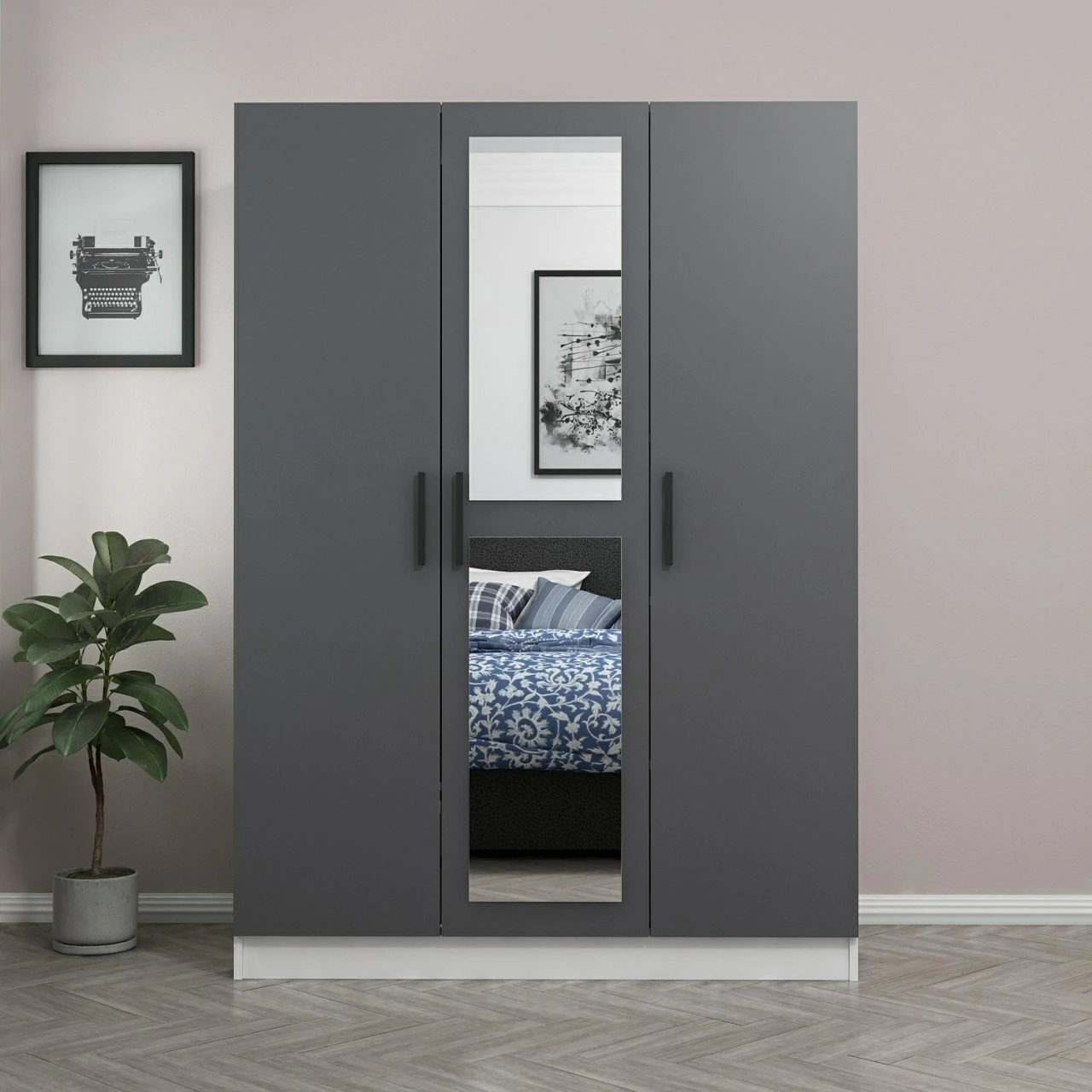 Dollap Skye Decor, ngjyrë antracit, 2263