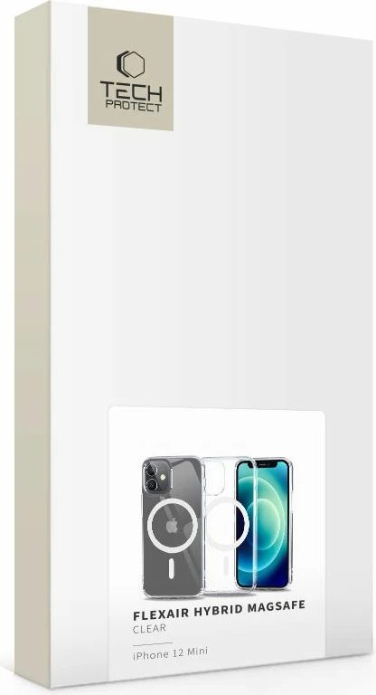 Mbështjellës Tech-Protect FlexAir Hybrid MagSafe për iPhone 12 mini, Transparent