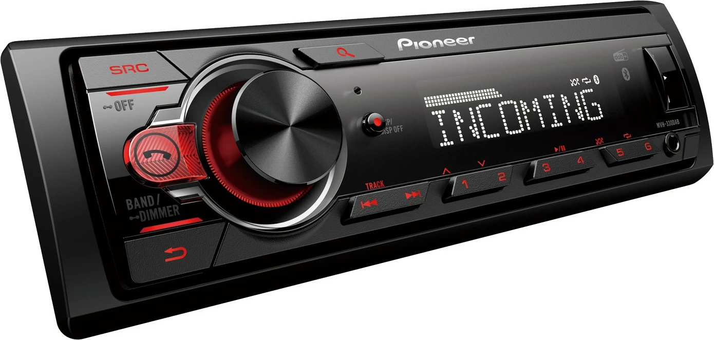 Radio makine Pioneer MVH-330DAB, DAB+, Bluetooth, USB, e zezë