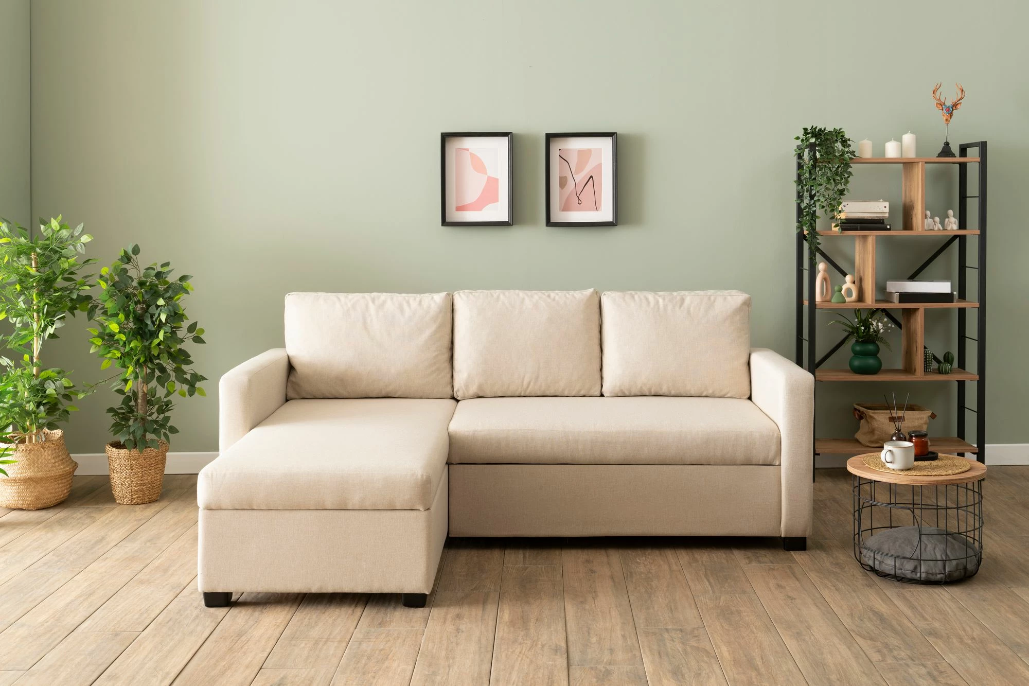 Kënd-sofë krevati Atelier del Sofa, ngjyrë krem, Kado