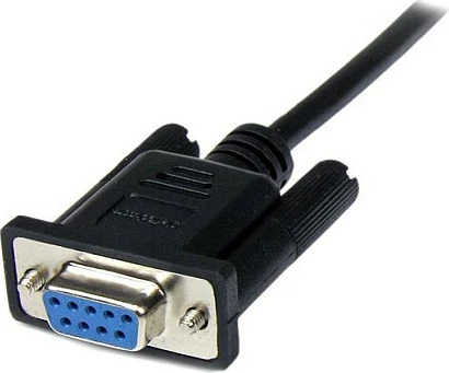 Kabllo seriale StarTech SCNM9FM1MBK DB9 RS232 Null Modem, 1m, M/F, e zezë