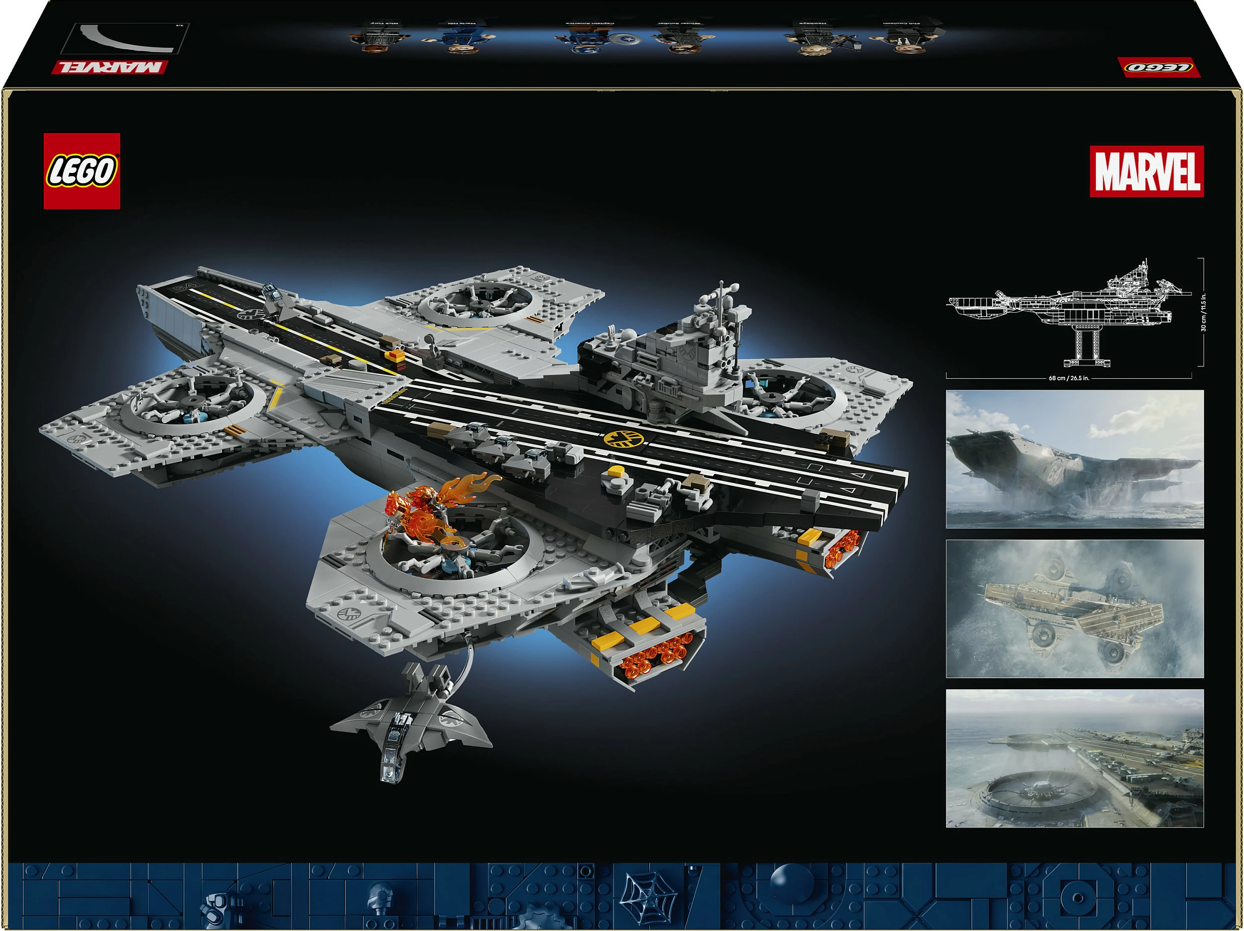 Set ndërtimi LEGO Marvel 76354 S.H.I.E.L.D. Helicarrier, 3057 copa, Multicolor