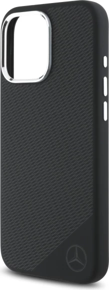 Mbështjellës Mercedes për iPhone 16 Pro Max, silikon, MagSafe, i zi