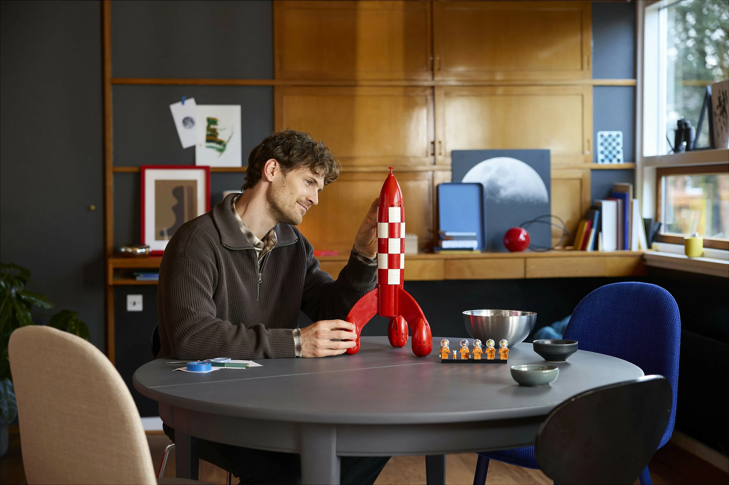 Set ndërtimi LEGO Ideas 21367 Tintin Moon Rocket, 1283 pjesë, 18+, multikolor