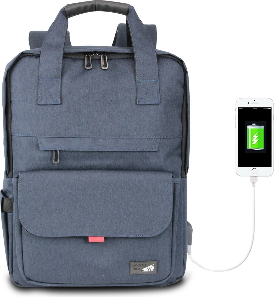 Çantë laptopi Zoozie Bags, ngjyrë e kaltër e errët, 2218