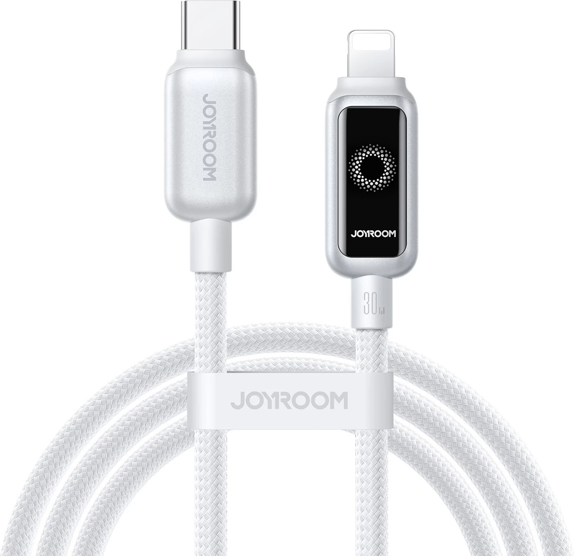 Kabllo karikimi dhe të dhënash, Joyroom, S-A55 StarFlight, USB‑C në Lightning, 30W, 1.2 m, e bardhë
