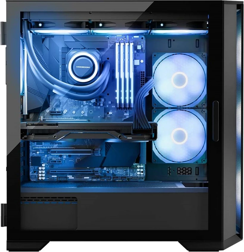 Kasë MODECOM HORIZON ARGB Flow MIDI USB 3.0 X 2 CYPE-C, e zezë