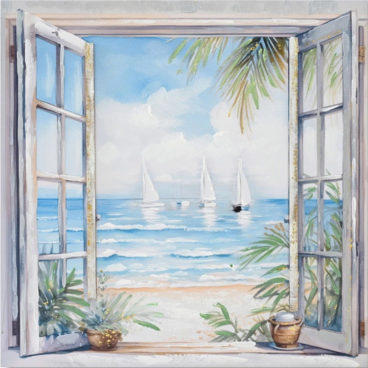 Pikturë kanavace Deive I, shumëngjyrëshe, 80x3x80cm