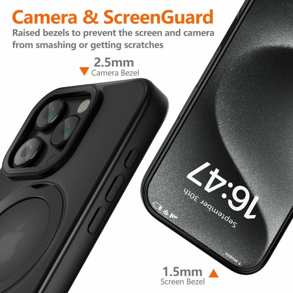 Mbështjellës Tech-Protect MagRing MagSafe për iPhone 16 Pro, i zi