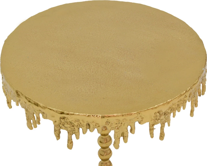 Tavolinë anësore Fropio Inart metalik ngjyrë ari D40x44cm