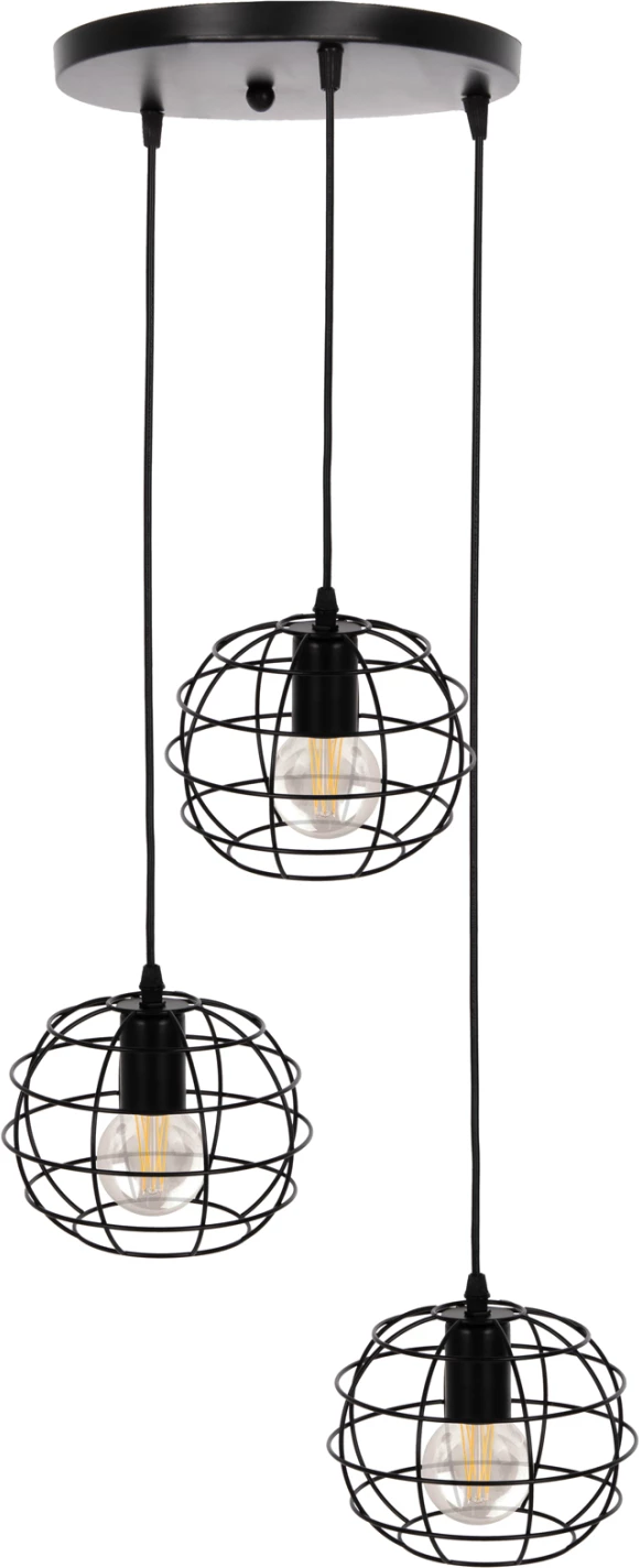 Llambë varëse tavani FH4038, 3 sfera metali, Φ23x122H cm