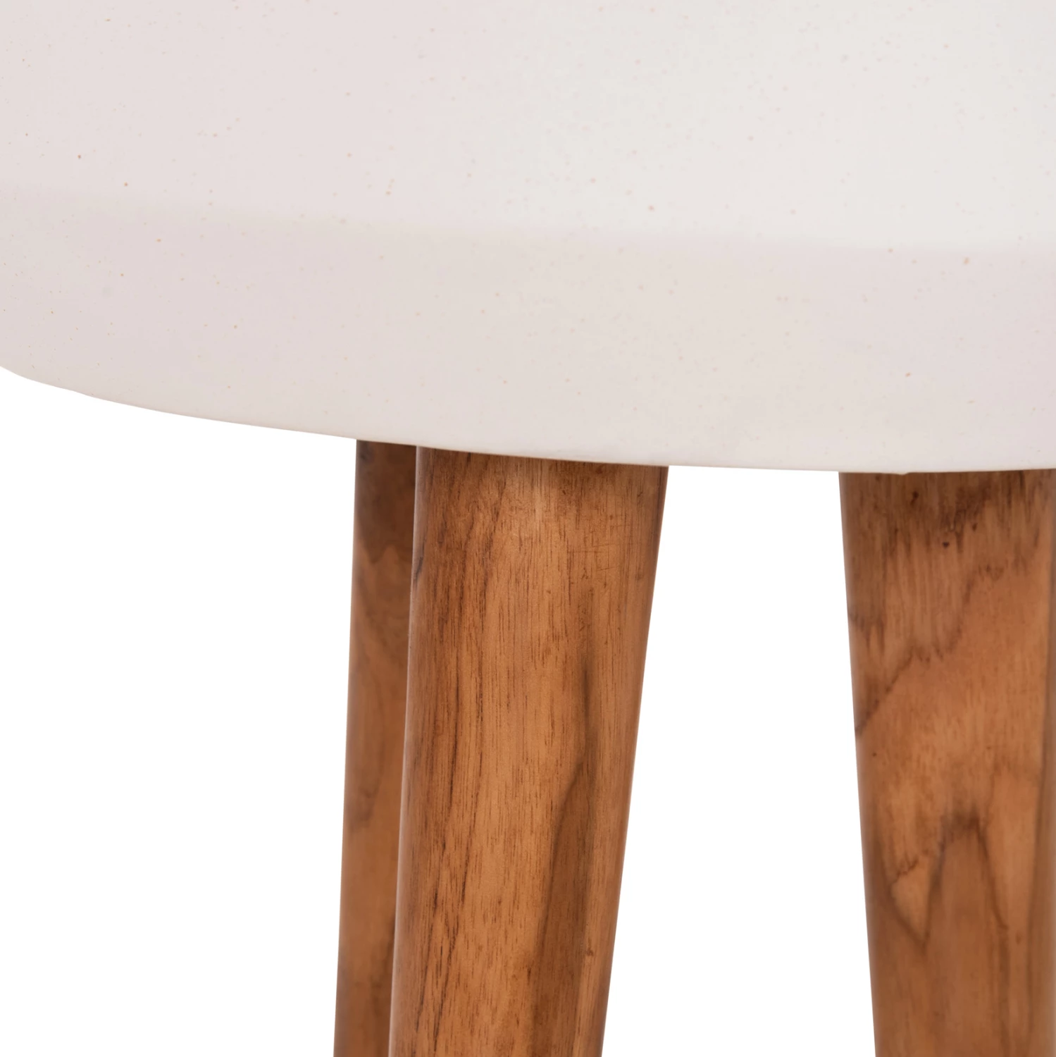 Vazo e brendshme QUAN, çimento fibër, ngjyrë e bardhë, bazë dru tik, Φ40x85cm