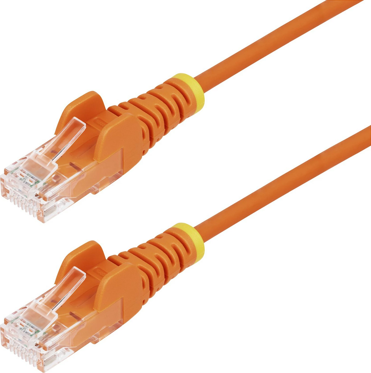 Kabllo Ethernet StarTech Slim Cat6 1.5m, RJ45-RJ45, PoE++ 100W, portokalli