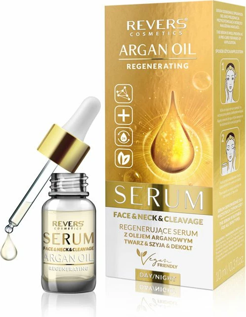 Serum Rigjenerues me vaj argani për fytyrë dhe qafë Revers, 10ml 