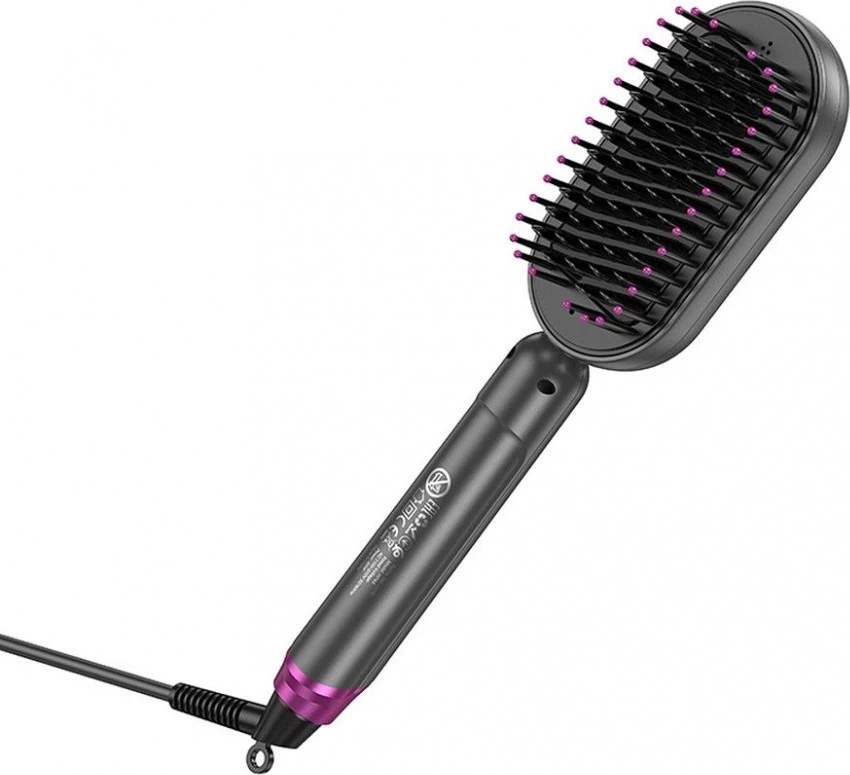 Furçë elektrike për drejtim flokësh HOCO HP44, LCD, 120-220°C, PTC, vjollcë