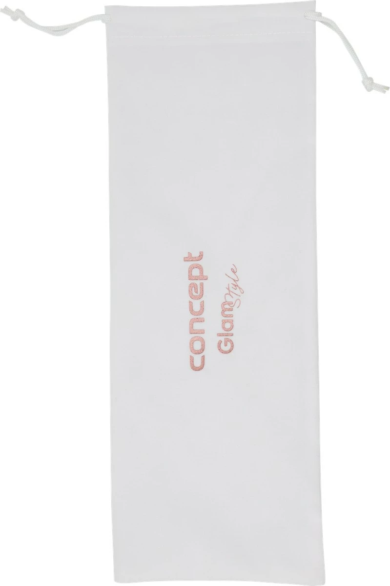 Ondulues flokësh treshe, Concept KT2140, veshje qeramike, 9 nivele temperature, LED, kabllo rrotulluese 1.8 m, me çantë, rozë gold