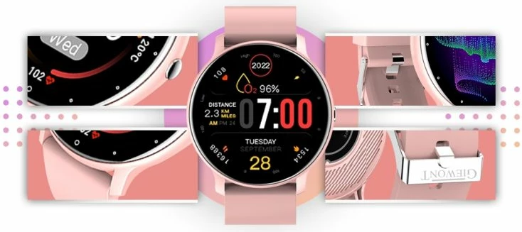 Smartwatch Giewont për femra, rozë