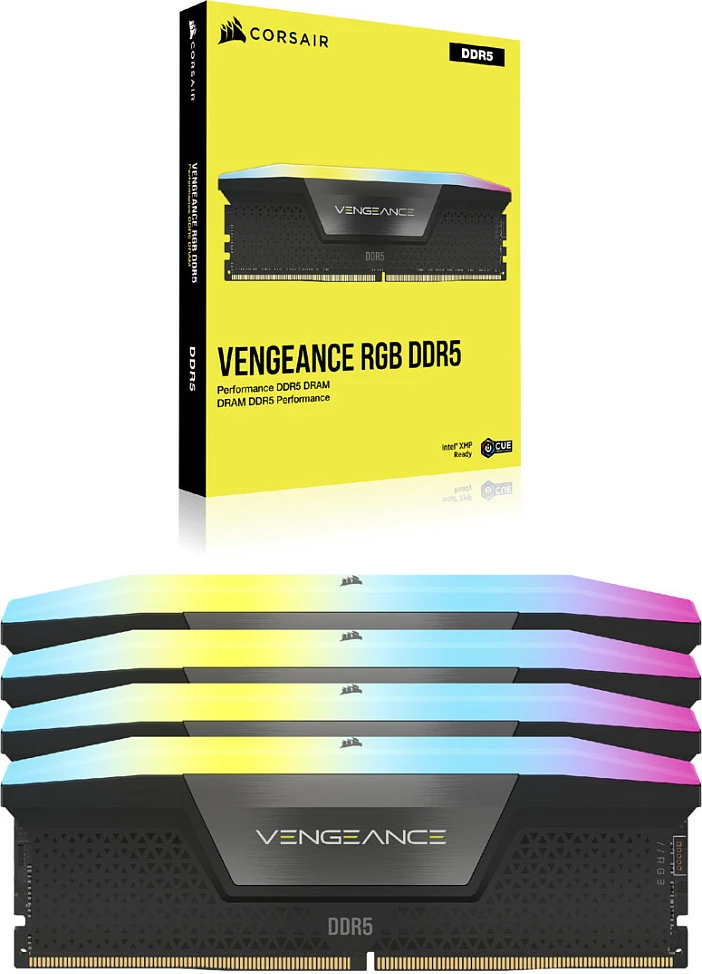 RAM Memorje Corsair Vengeance RGB 192GB (4x48GB) DDR5 5200MHz, e zezë