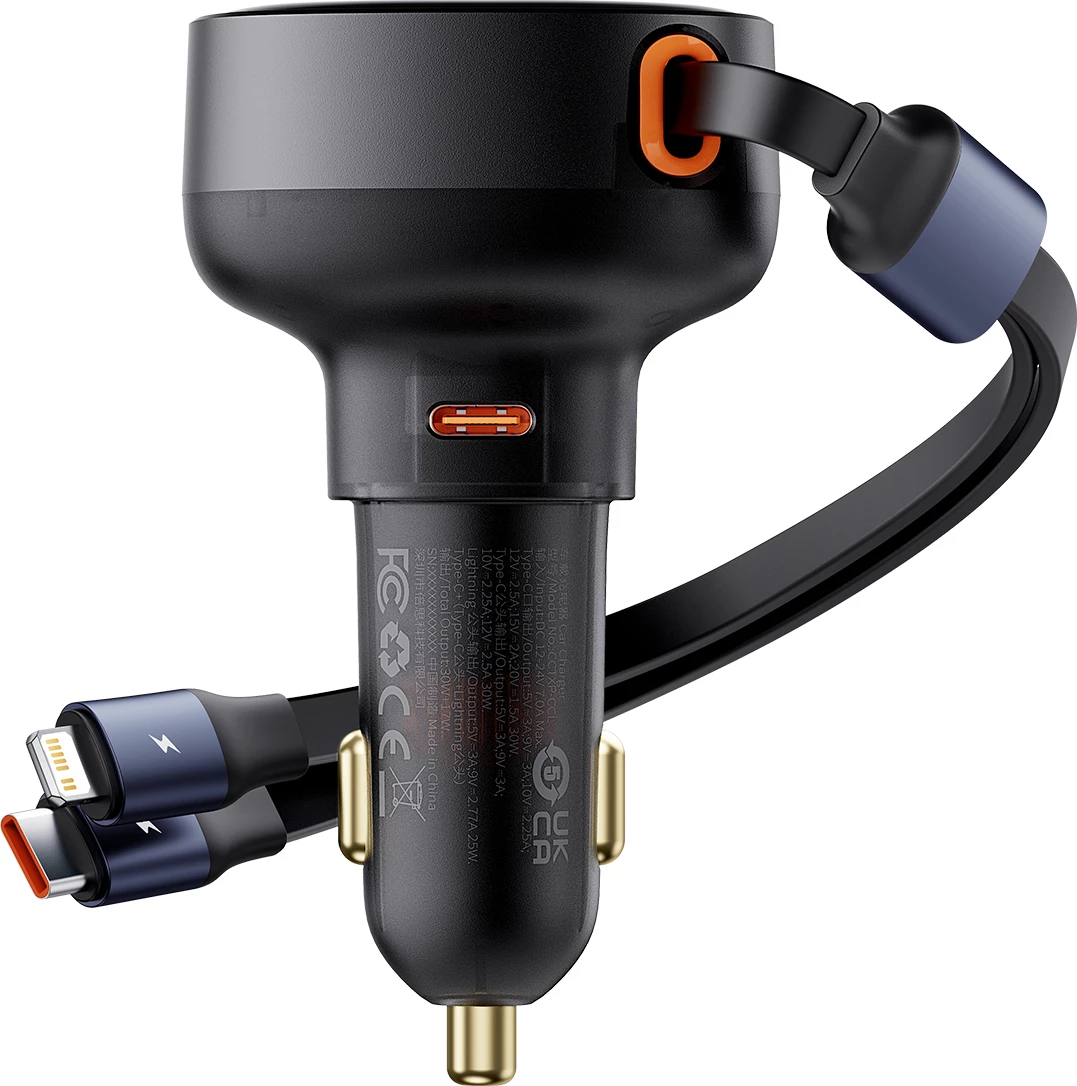 Karikues veture Baseus Enjoyment, 60W, me kabllo USB-C/Lightning, i zi