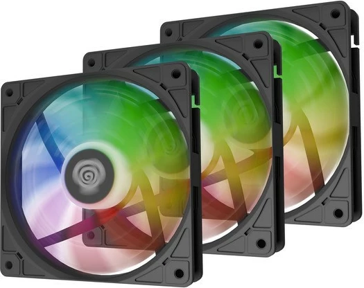 Set ventilatorë Genesis OXAL 120 ARGB, 3 copë, 120mm, Natec, zi