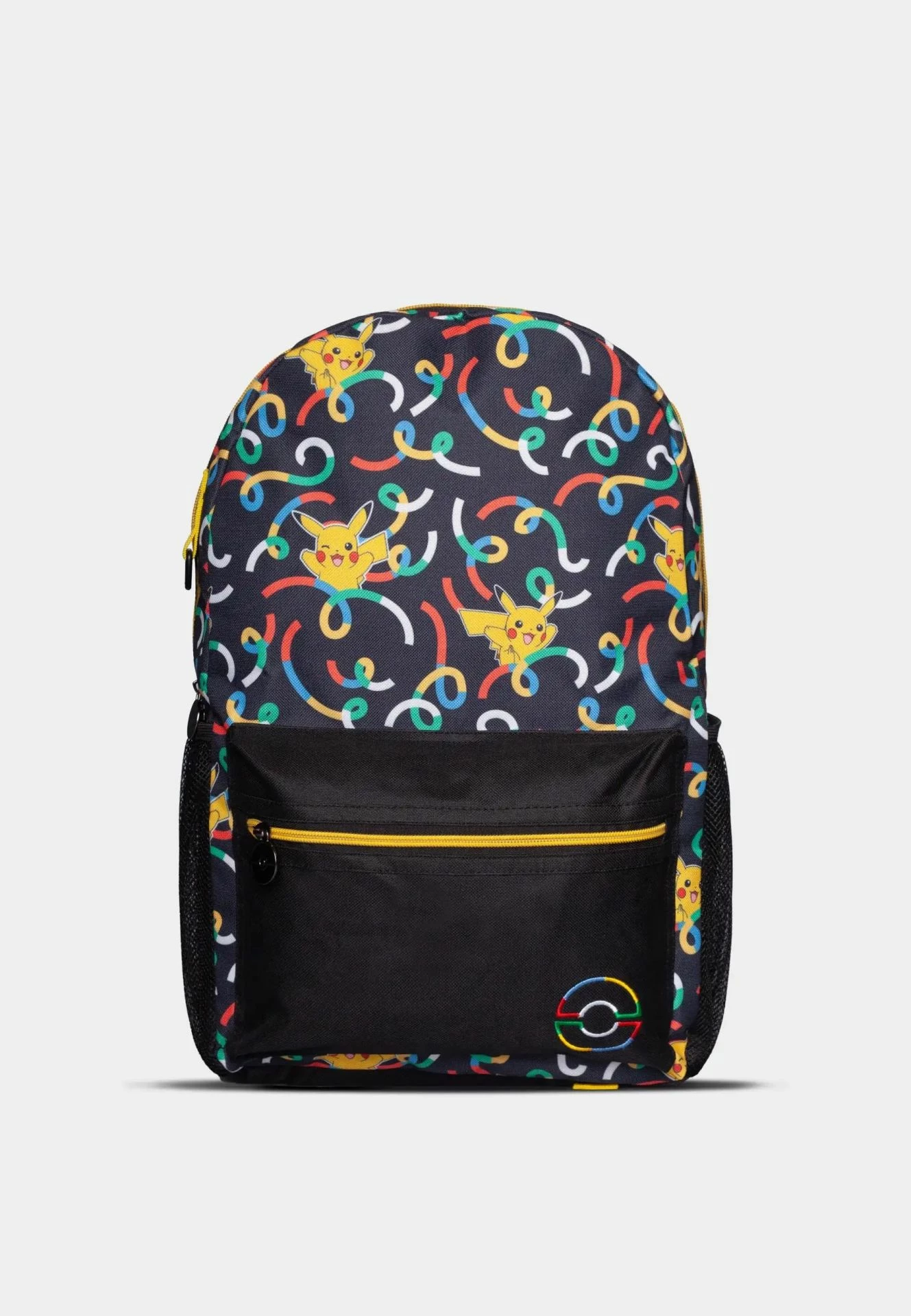 Çantë shpine Difuzed Pokémon Pikachu Confetti me ndarje të përforcuar për laptop, e zezë/shumëngjyrëshe