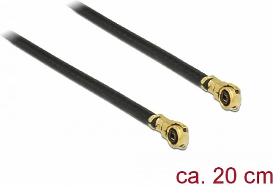 Kabllo antene DeLOCK mHF 4L në mHF 4L, 1.13, 20cm, e zezë