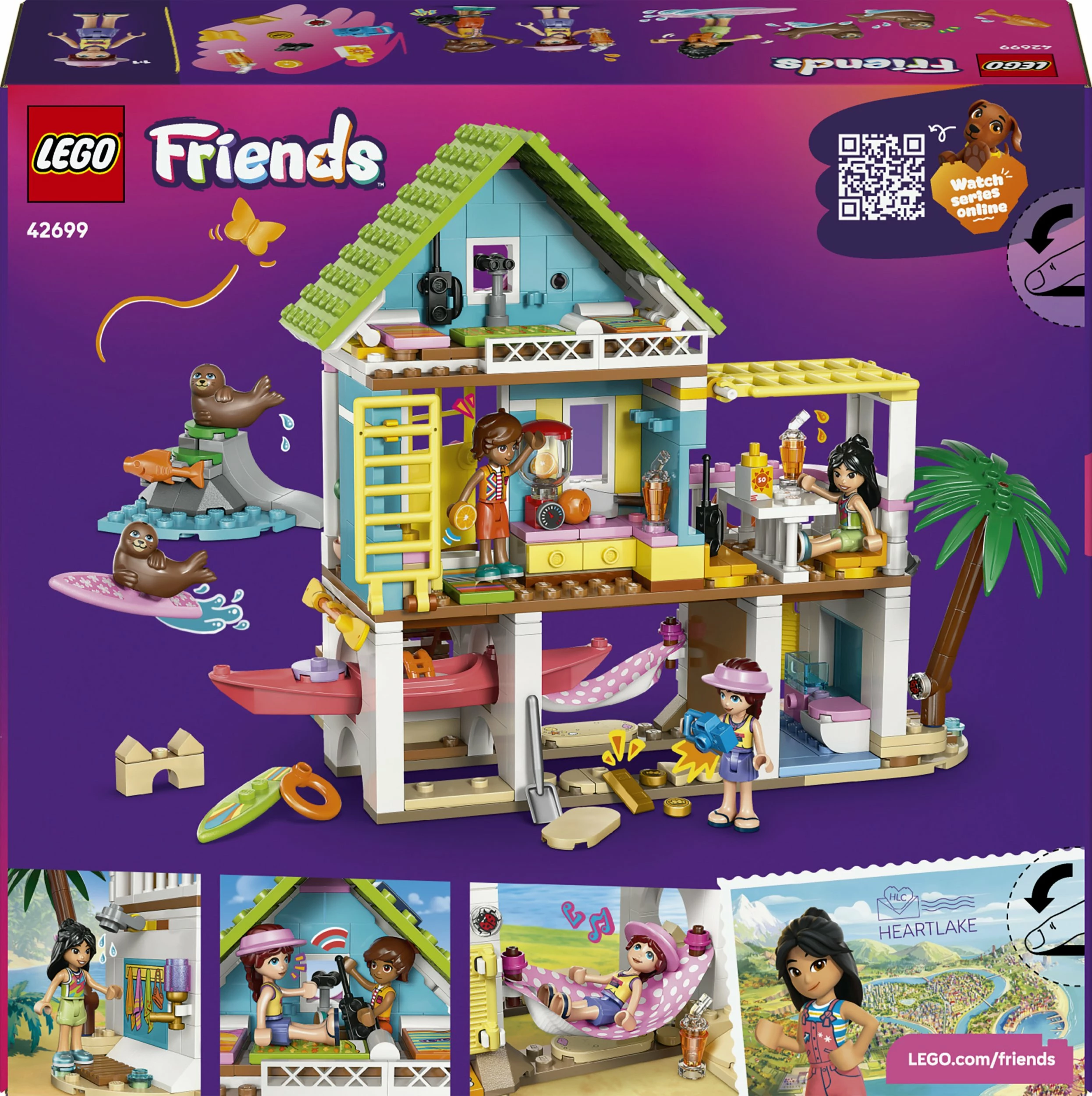 Set LEGO Friends Beach House with Seals 42699, 400 pjesë