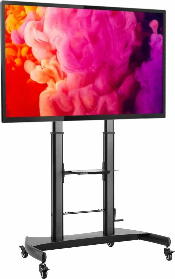 Mbajtëse TV mobile Techly ICA-TR36 60\"-100\", rregullim lartësie, VESA deri 1000x600, e zezë