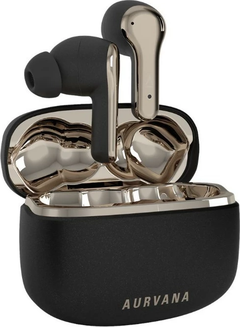 Kufje in-ear pa tela, Creative Labs Aurvana Ace SXFI 51EF1250AA000, Bluetooth 5.3, ANC hibride, 28 orë, me kasë karikimi, e zezë/ari