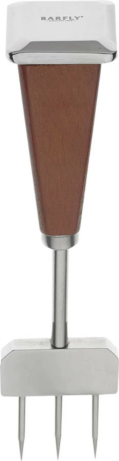 Thyes akulli, BarFly, Deluxe, 203 mm, dorezë druri katrore, argjend/kafe
