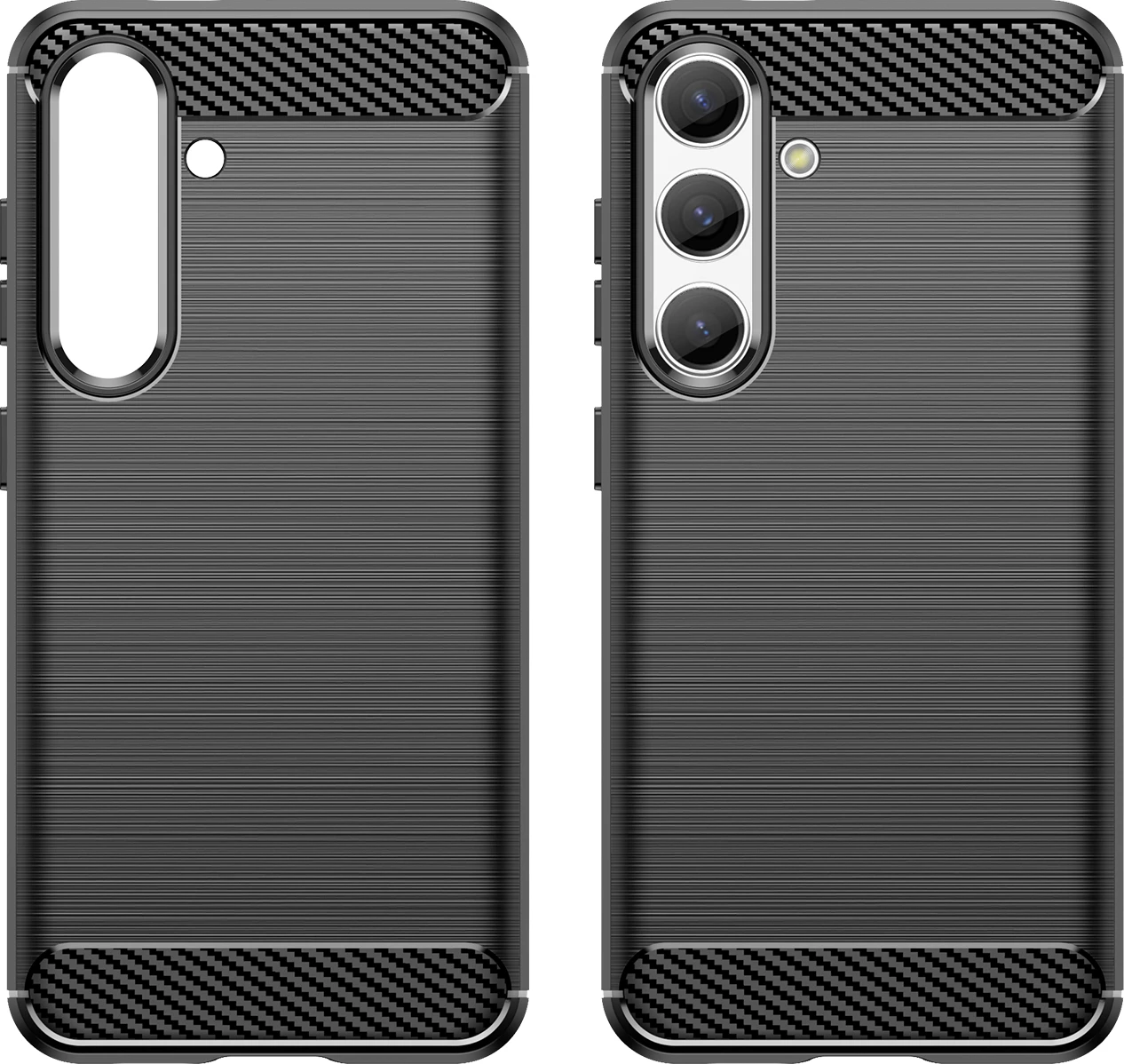 Mbështjellës Hurtel Carbon Case për Samsung Galaxy S24, TPU, i zi