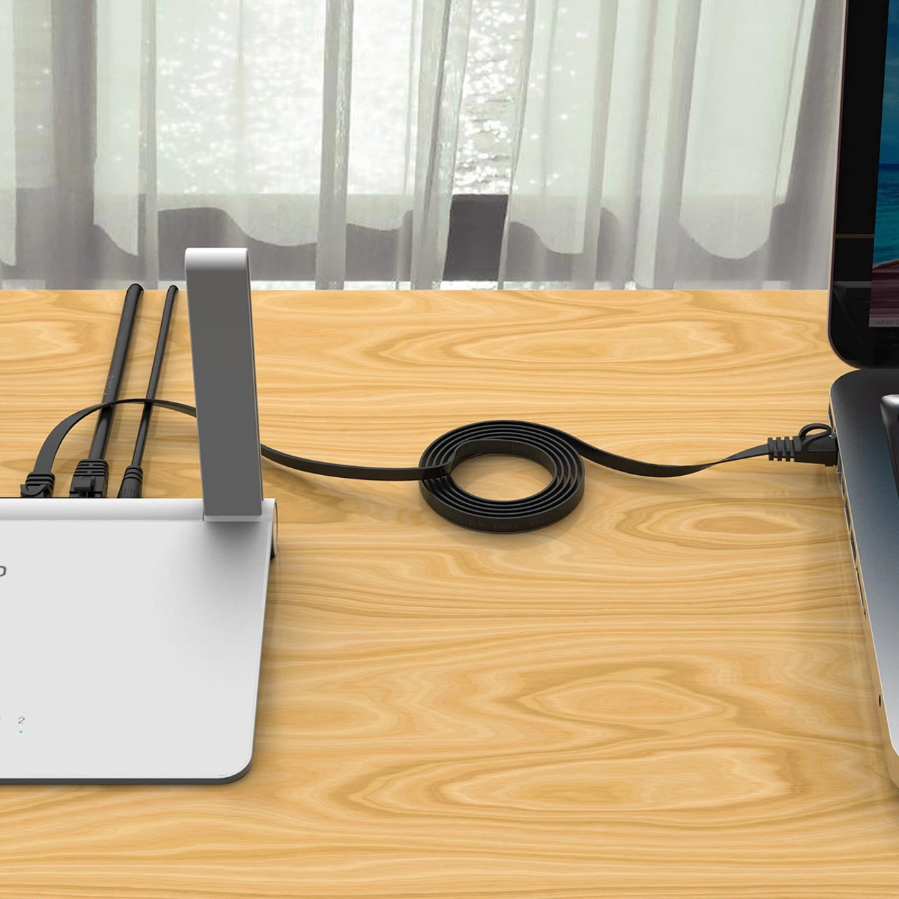 Kabllo rrjeti Ethernet Orico PUG-C6B CAT6 15 m 1000 Mbps RJ45 flat e zezë