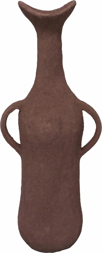 Vazo NATHEN, alumin, ngjyrë terrakote, 13x9x33cm