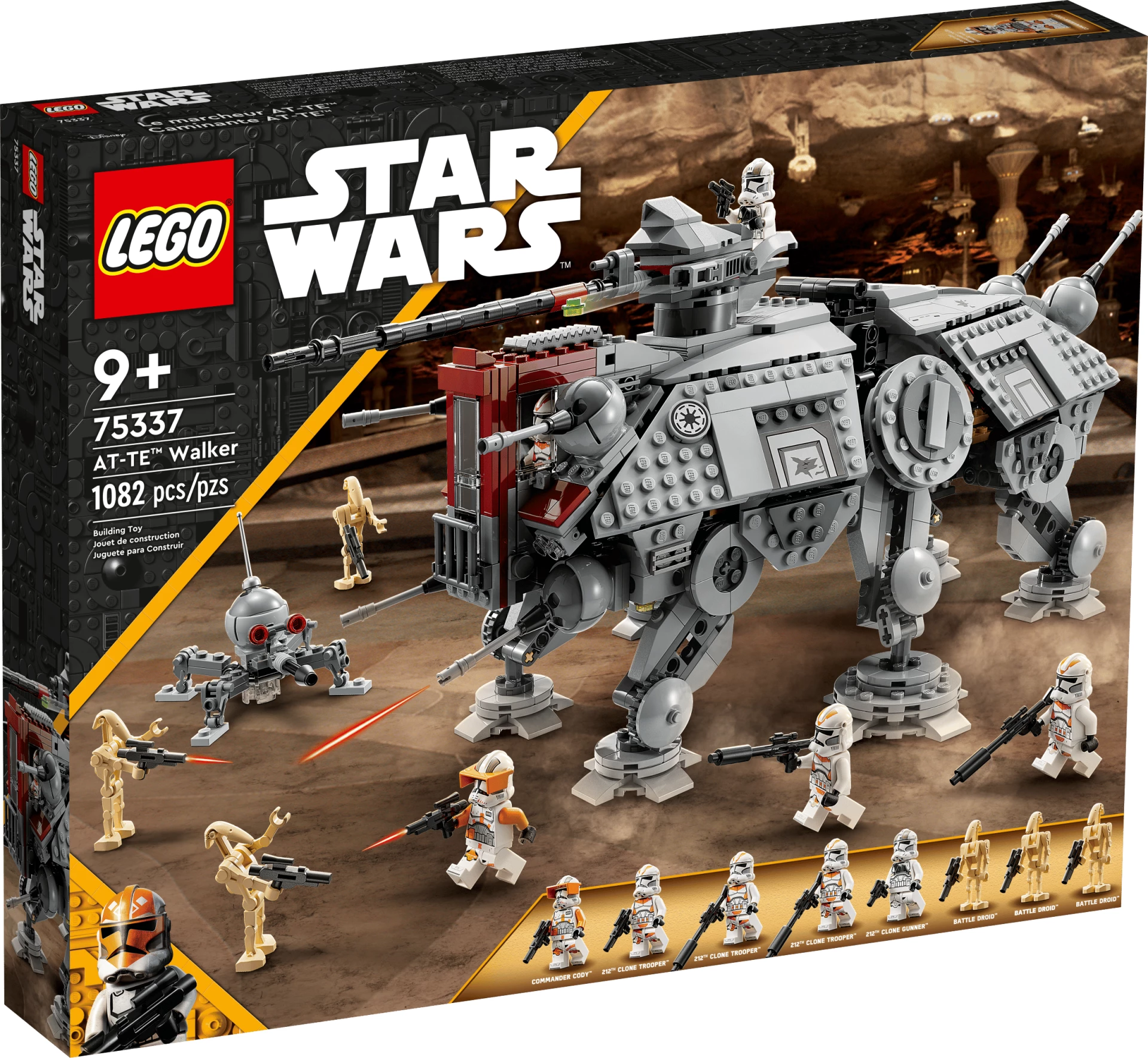 Set LEGO Star Wars AT-TE Walker 75337, 1082 copa, 9+