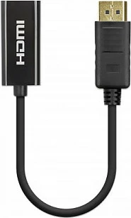 Adapter aktiv DisplayPort në HDMI MANHATTAN, 4K 60Hz, DP mashkull - HDMI femër, 0.15m, i zi