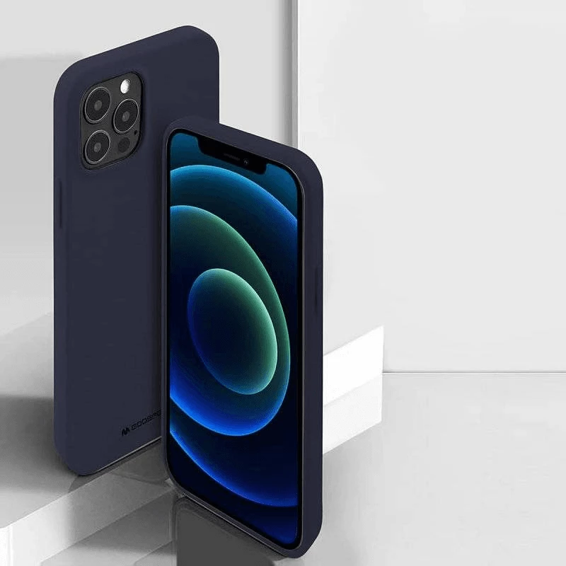 Mbështjellës Goospery Soft Feeling Silicone për iPhone 15 Pro, kaltër