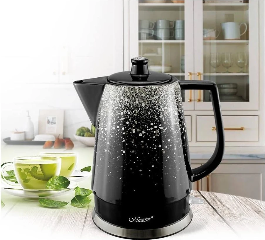 Çajnik elektrik Maestro MR-074, ngjyrë zi-argjendi