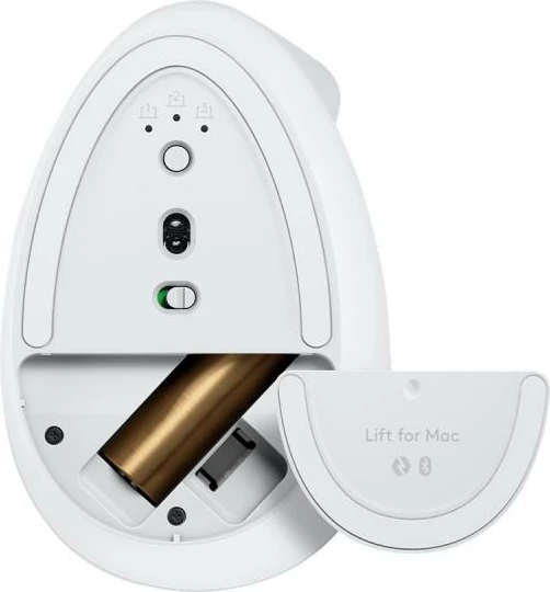 Maus Logitech Lift for Mac 910-006477 wireless bluetooth ergonomik me butona anësorë, e bardhë