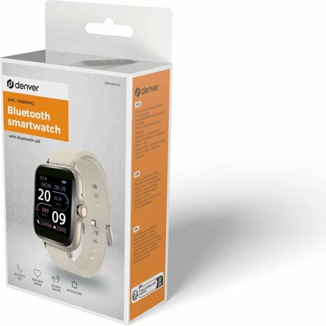 Smartwatch Denver SWC-156BEMK2 1.44\" TFT touchscreen Bluetooth 5.0 150 mAh, bezhë