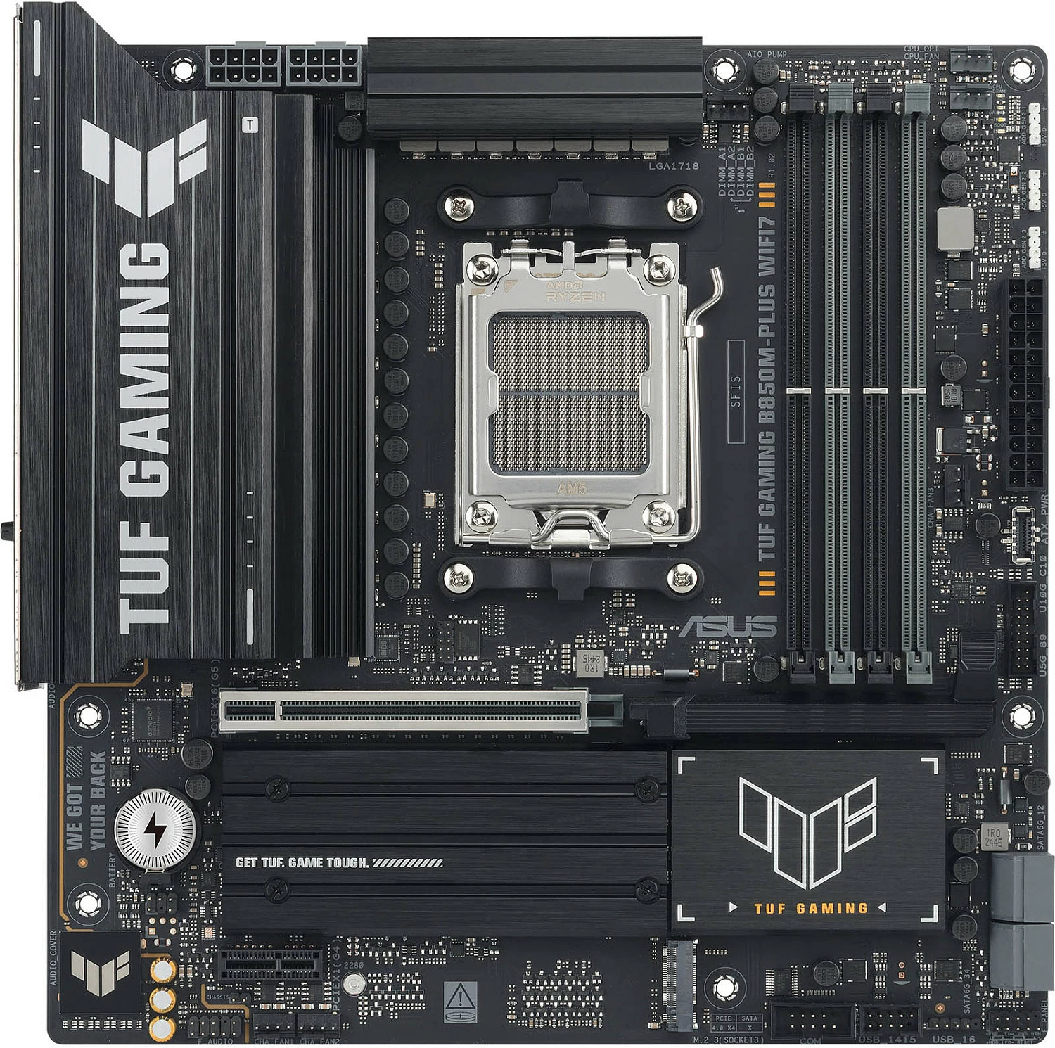 Pllakë amë ASUS TUF GAMING B850M-PLUS WIFI7, Socket AM5, micro ATX, DDR5 deri 256GB, WiFi 7