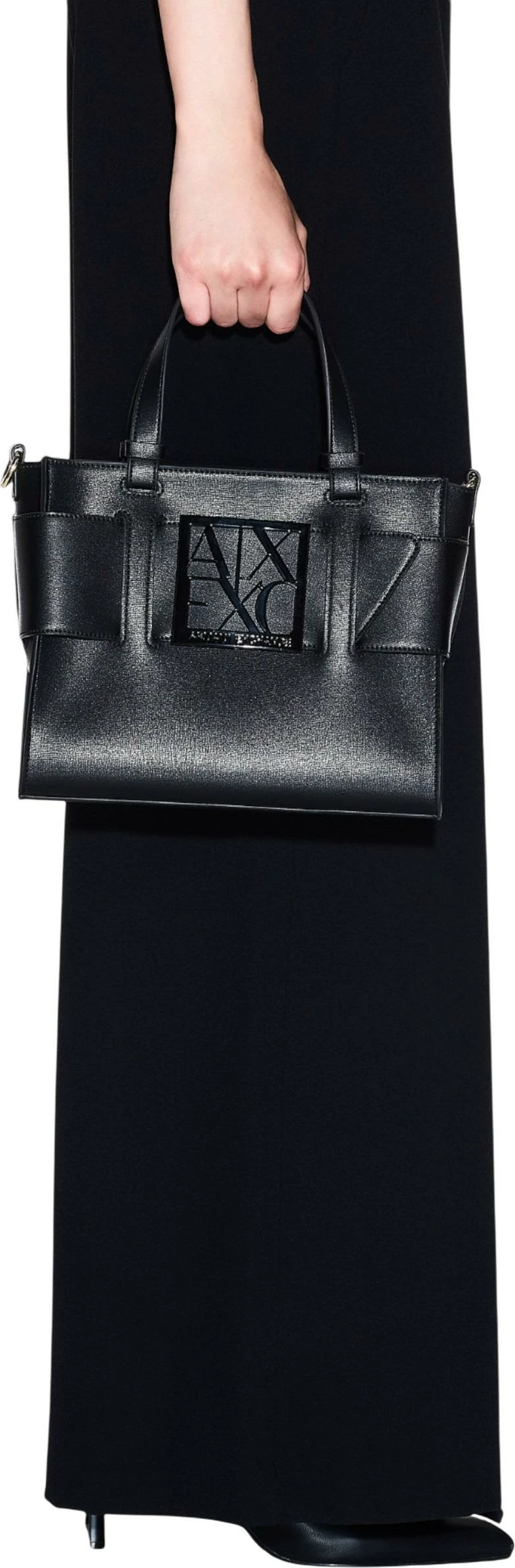 Çantë dore dhe crossbody për femra Armani Exchange 942690 0A874, e zezë