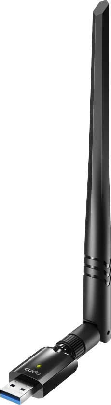 Adapter USB Wi-Fi AC1300 me fitim të lartë WU1400, Dual Band, i zi