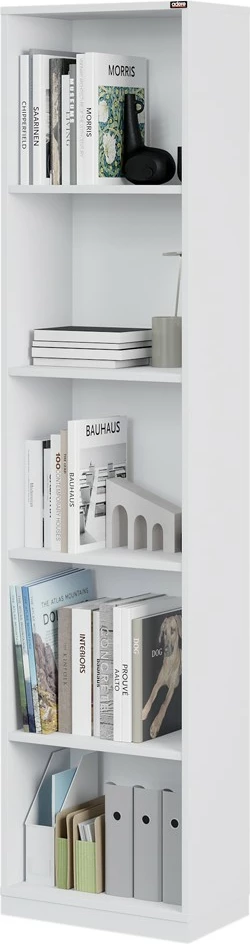 Raft librash Hanah Home, Ktp-325-Bb-1, ngjyrë e bardhë