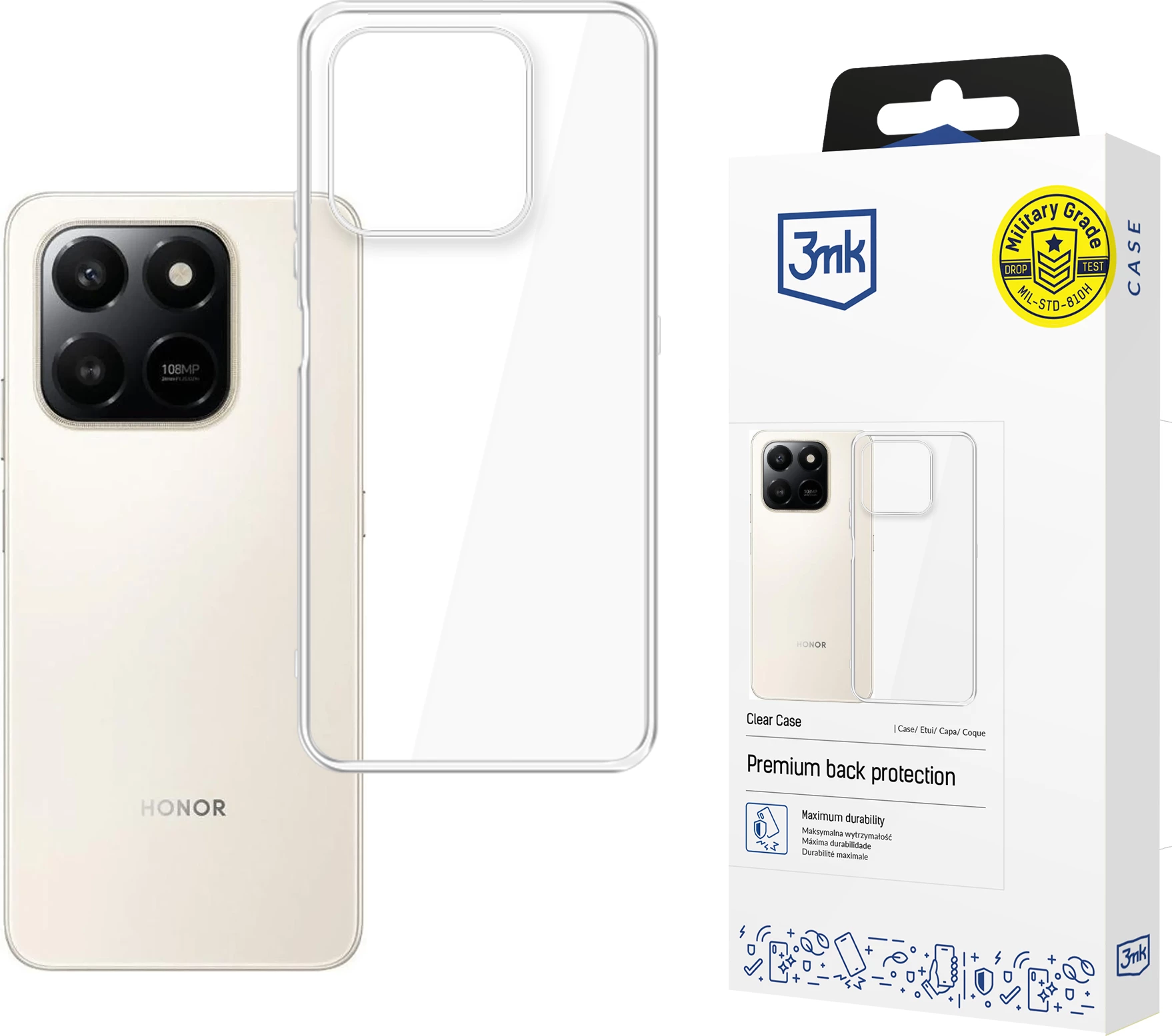 Mbështjellës 3mk Clear Case për Honor 400, Absorber125, transparent, me kuti