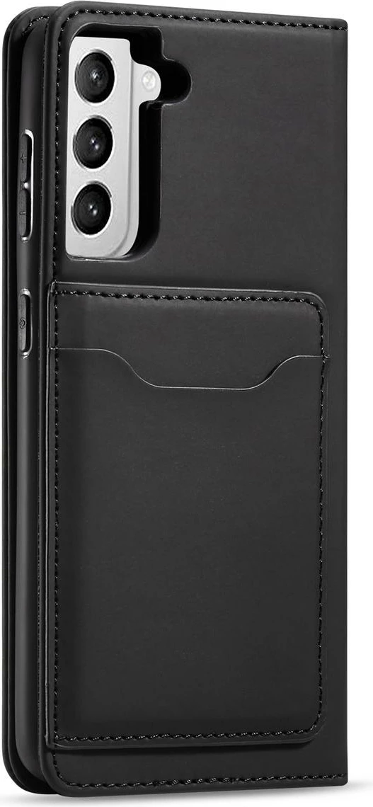 Mbështjellës magnetik për celular Hurtel Magnet Card Case për Samsung Galaxy S22+, i zi