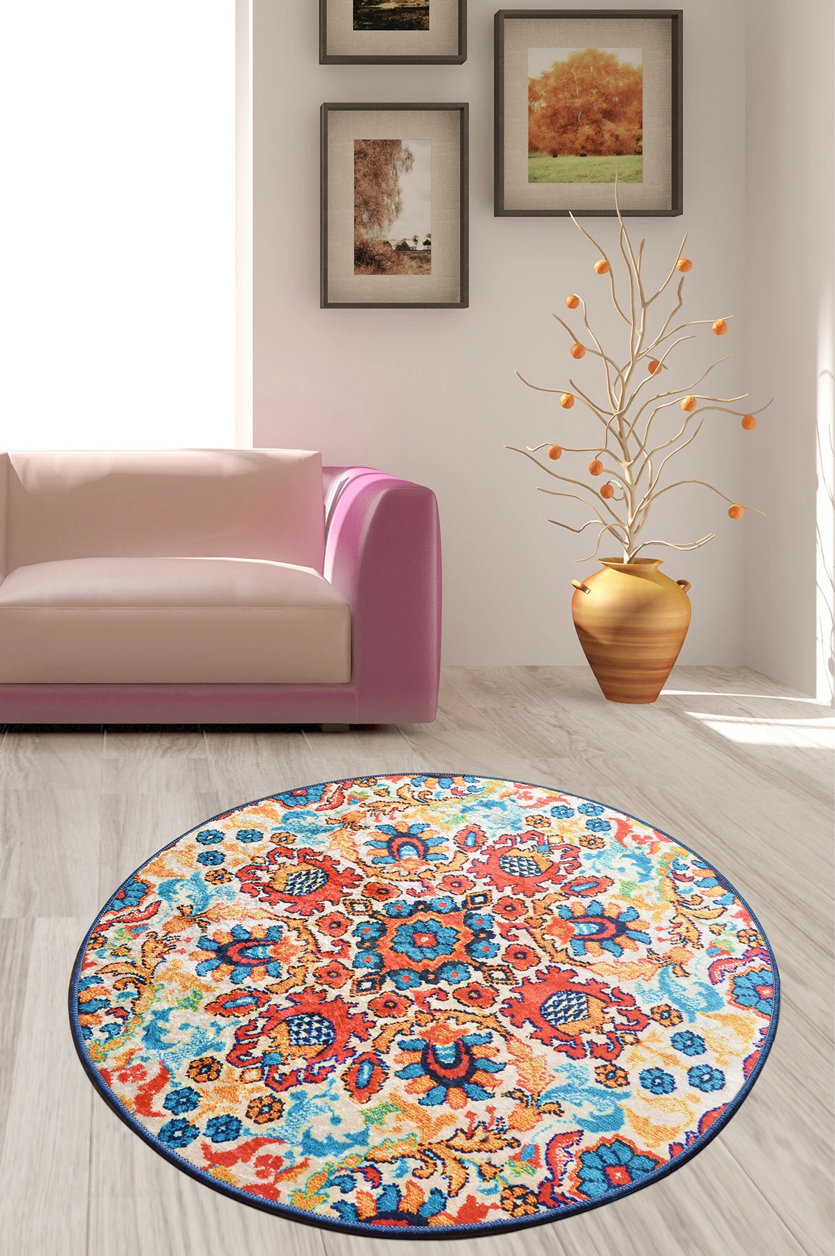 Qilim rrumbullak, shumëngjyrësh, Conceptum Hypnose Mood, 100 cm