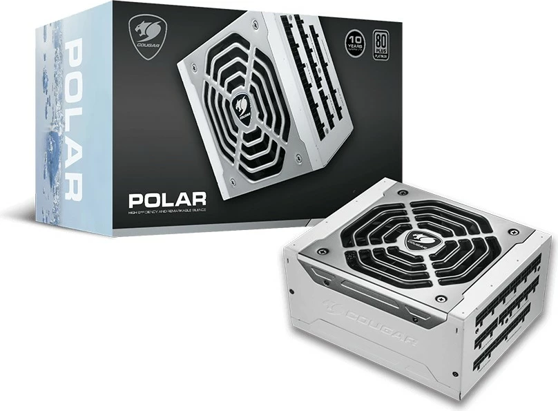 Furnizues energjie Cougar Polar 1200W, ATX 3.1, 80 Plus Platinum, modular, bardhë