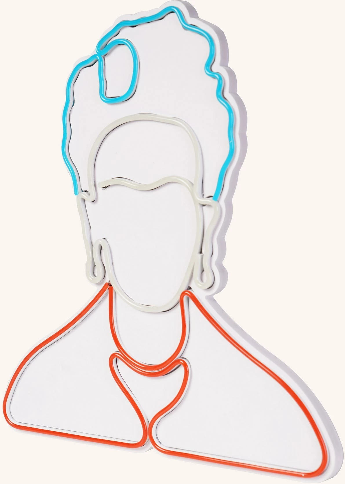 Dritë dekorative LED plastike, Frida Kahlo, e bardhë, e kuqe, e kaltër