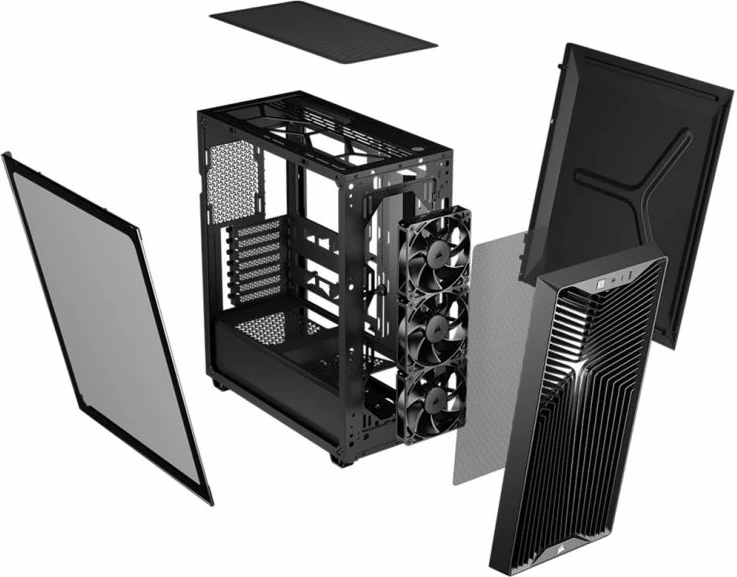 Kuti kompjuteri WD Corsair 3200D RS Mid-Tower, e zezë