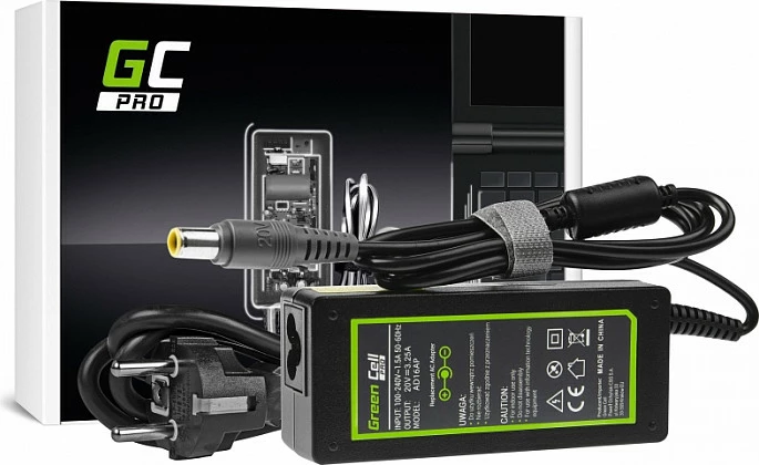 Karikues laptopi Green Cell PRO 65W (20V 3.25A) për Lenovo ThinkPad, i zi
